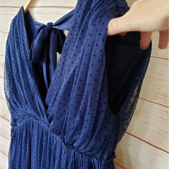 Anthropologie Tulle V-Neck Polka Dot Blouse - Picture 6 of 11